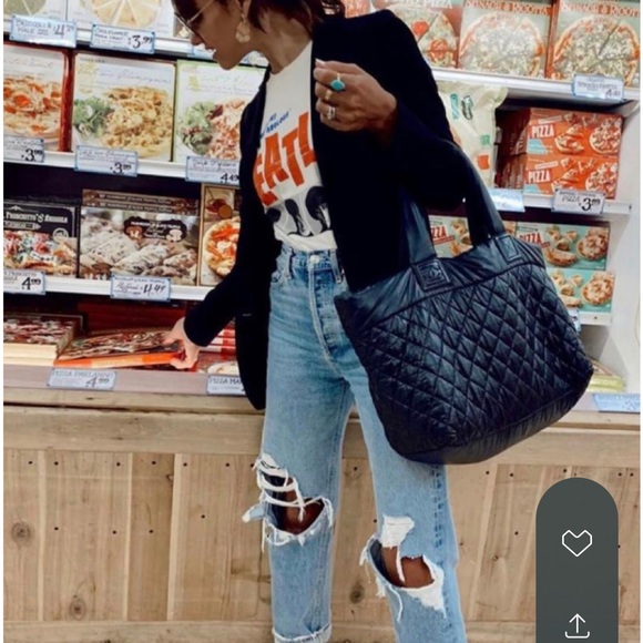 Chanel cocoon large black quilted nylon tote leather details 100% authentic - Picture 4 of 17